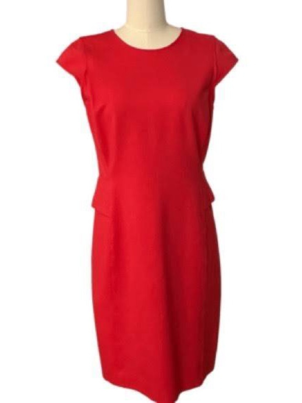 J. Crew Red Cap-Sleeve Shift Dress